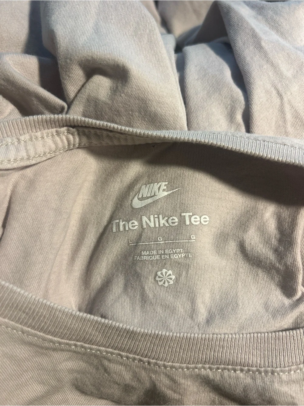 Nike The Nike Tee Womens Large Purple Mauve Short Sleeve Graphic Move To Zero